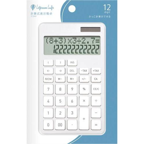 アスカ 計算式表示電卓 ホワイト カウモール 通販 Paypayモール