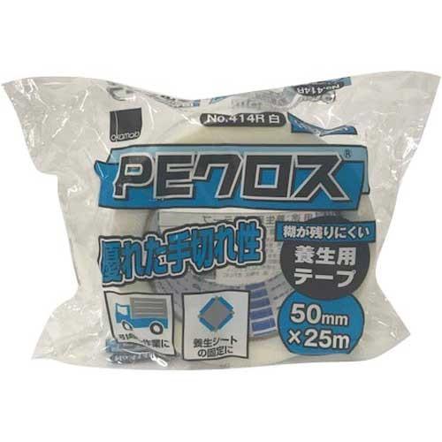 オカモト PEクロス養生用NO．414R白50mm 30巻 