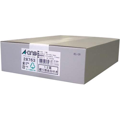 申込期間04月19日13時まで_エーワン ＰＰＣラベル　Ａ４　１２面　５００枚_取寄商品