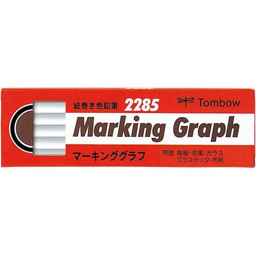 トンボ鉛筆 紙巻鉛筆 マーキンググラフ 白 １２本入 :52346101