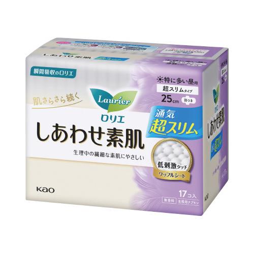 花王 ロリエしあわせ素肌 超スリム特に多い昼用 羽つき : カウモール
