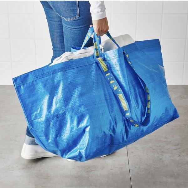 IKEA フィスラ Mサイズ3枚セット エコバッグ 引越し ランドリーバッグ