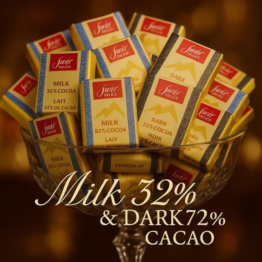 50個 送料無料 スイスデリス ミルクチョコレート ダークチョコレート