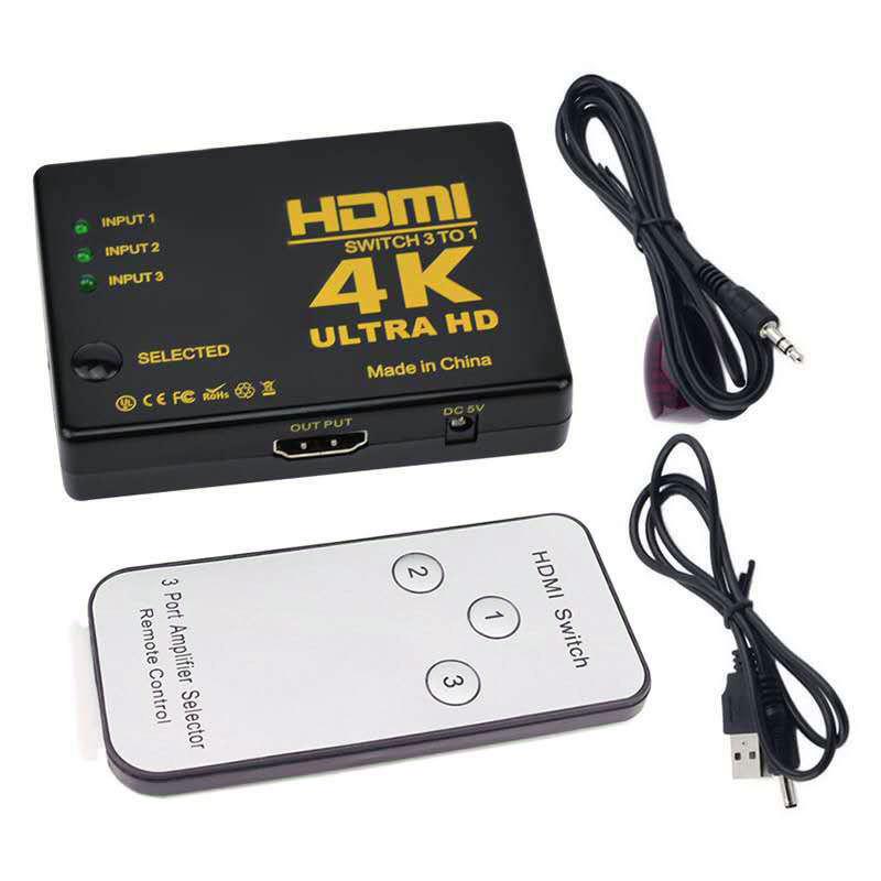 HDMI 切替器 セレクター 3入力1出力 リモコン/ボタン切り替え 4K Ultra HD 分配器 (日本語 簡易説明書 添付)｜kaumo｜04