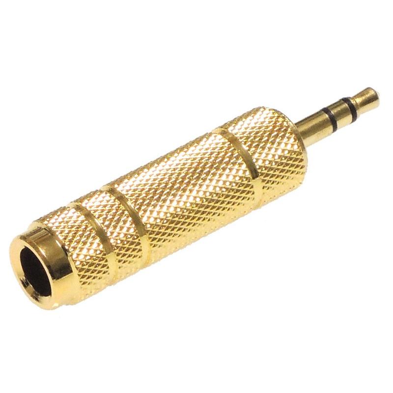ステレオ標準 6.3mm → ステレオミニ 3.5mm 変換プラグ 金めっき