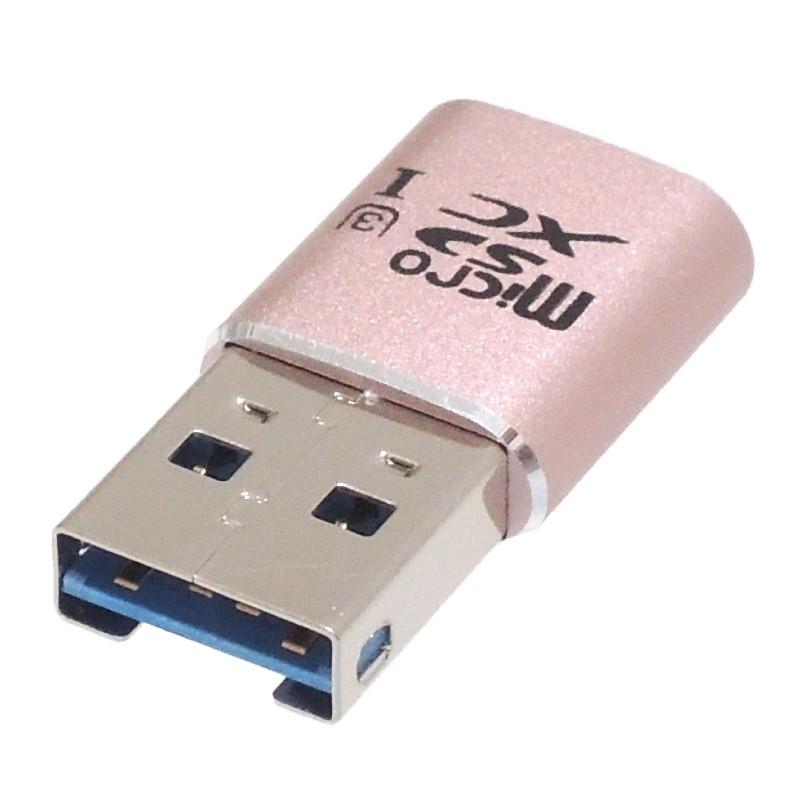 microSD カードリーダー USB3.0対応 アルミニウム合金 (UHS-I UHSスピードクラス3 SD SDHC SDCX) ローズゴールド  :YS-468:KAUMO カウモ ヤフー店 - 通販 - Yahoo!ショッピング