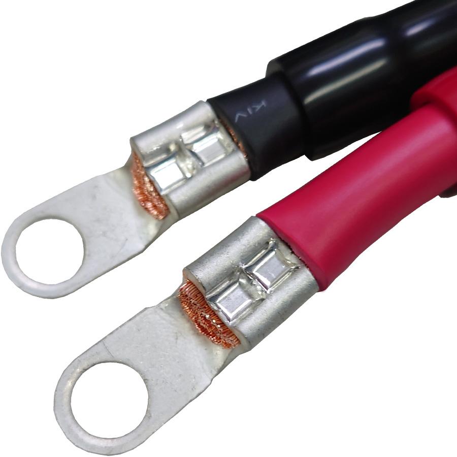 ニチフ（NICHIFU） 14SQ KIV バッテリーケーブル 30cm 赤黒セット 端子