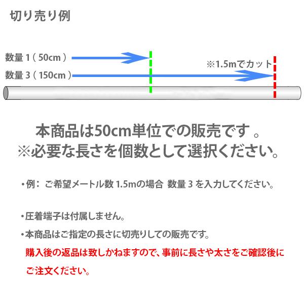 KAUSMEDIA KIV 38SQ ケーブル 国内メーカー社製 切売 赤 黒 各1本 