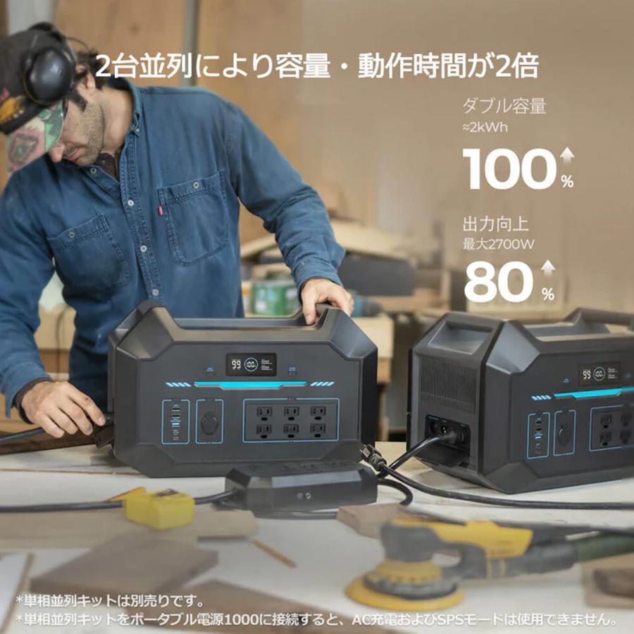 RENOGY（レノジー） ポータブル電源1000 998Wh 24000mAh 正弦波 50