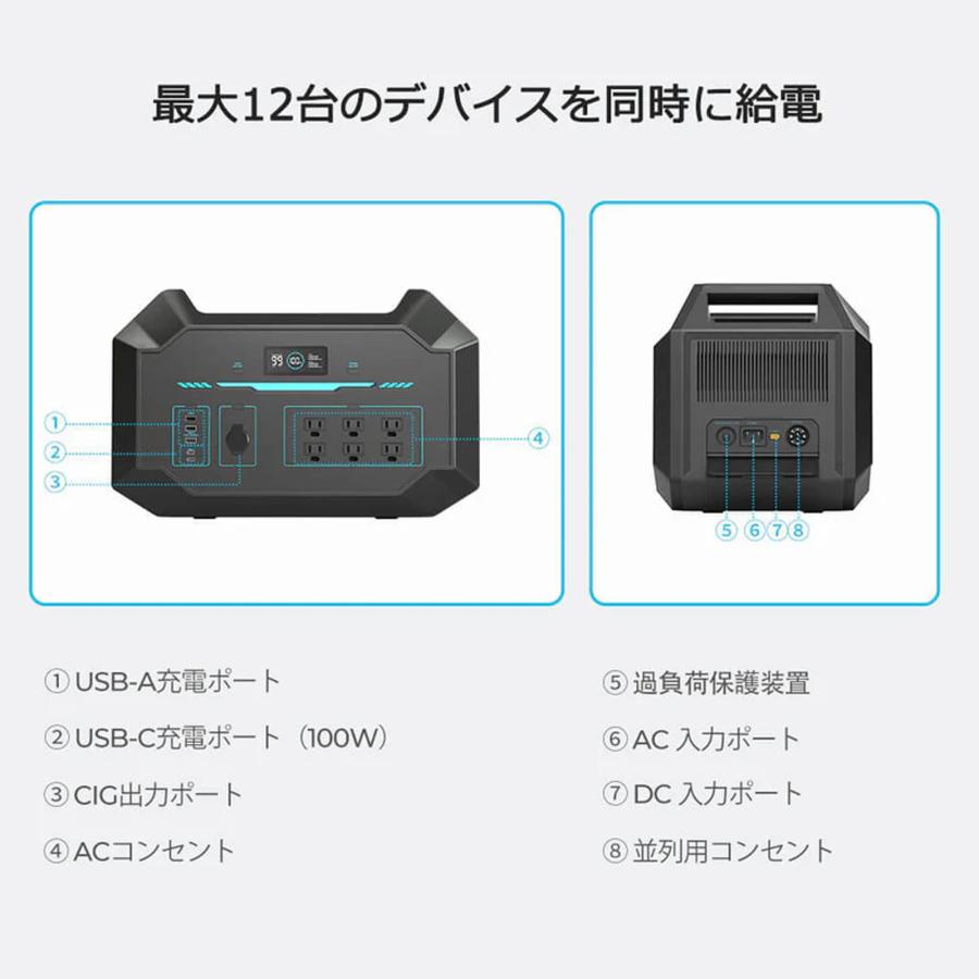 RENOGY（レノジー） ポータブル電源1000 998Wh 24000mAh 正弦波 50