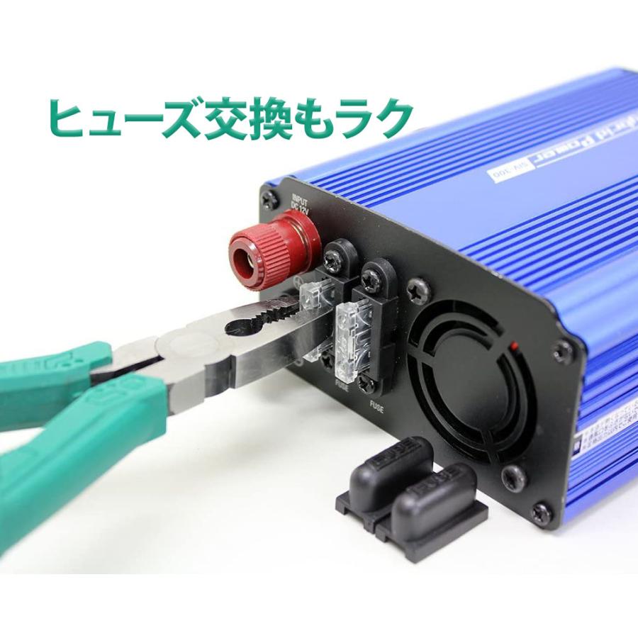 定格300W 120W インバーター DC12V AC電源 コンセント 2口 USB 1口 2.4