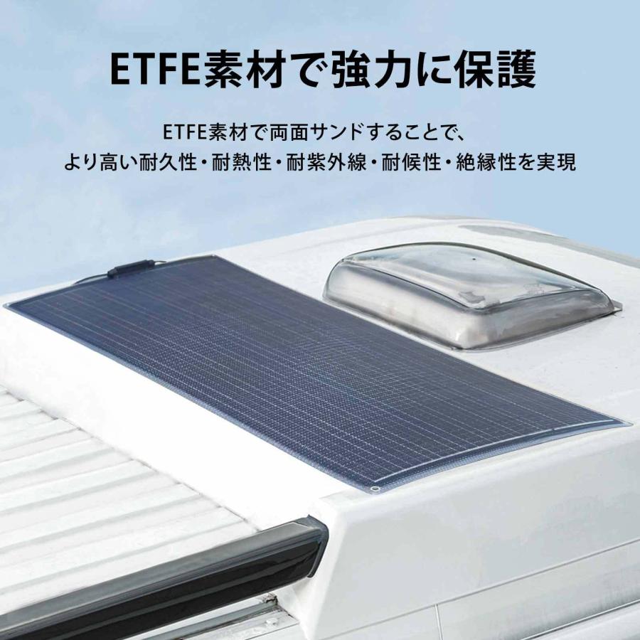 KAUSMEDIA 24Vバッテリー 対応 60W ソーラーパネル セミ フレキシブル 