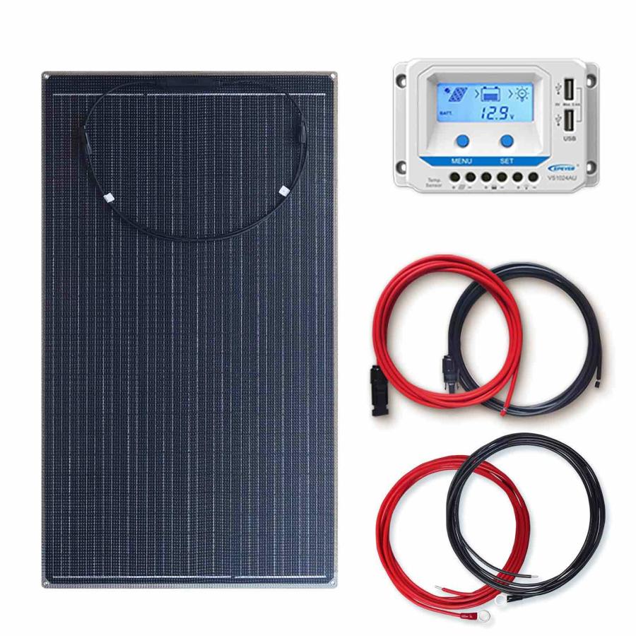 24V バッテリー 100W ソーラーパネル セミ 溶け込ん 24V バッテリー 100W ソーラーパネル セミ 溶け込ん