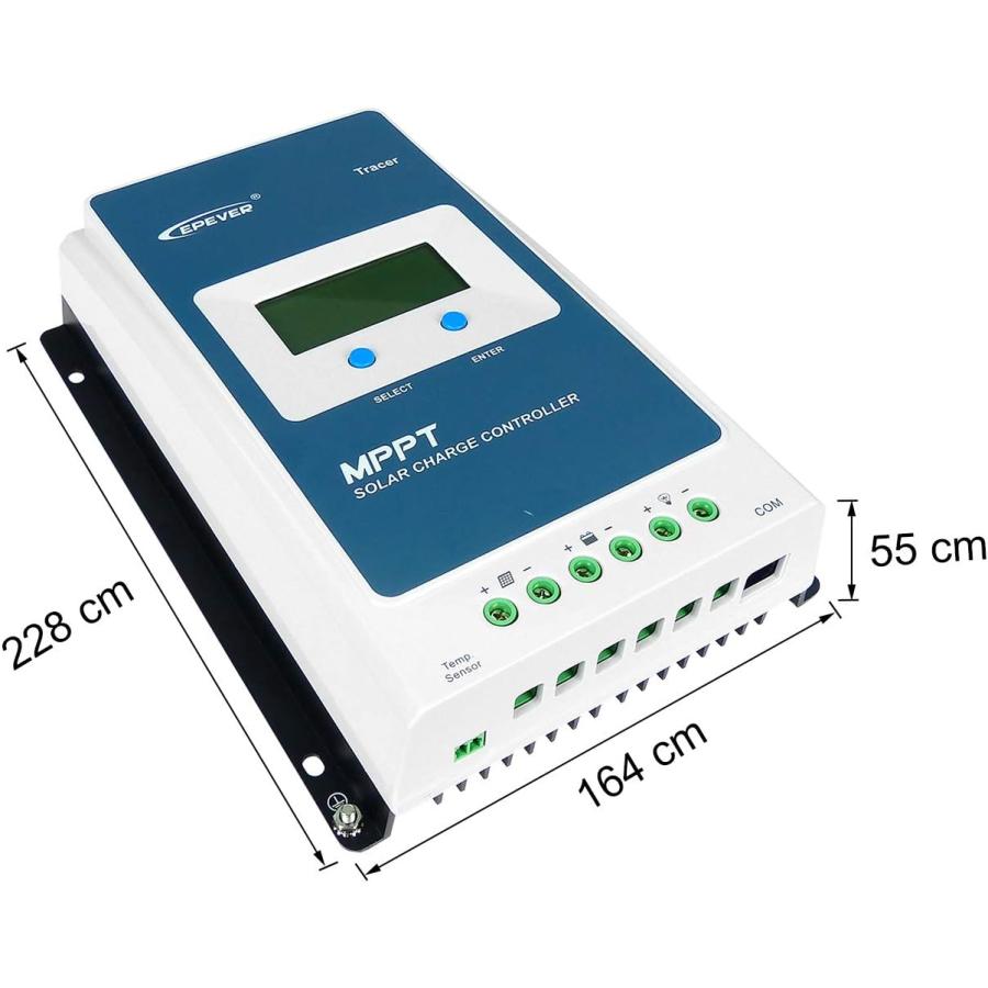 30A MPPT チャージコントローラー ソーラーパネル Tracer3210AN epever epsolar 12V 24V 自動判別 ソーラー発電システム 高効率 太陽光発電の画像