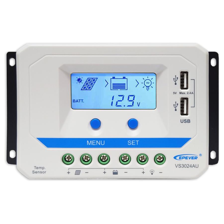 30A PWM チャージコントローラー VS3024AU ソーラー充電 EPEVER 30A PWM チャージコントローラー VS3024AU ソーラー充電 EPEVER