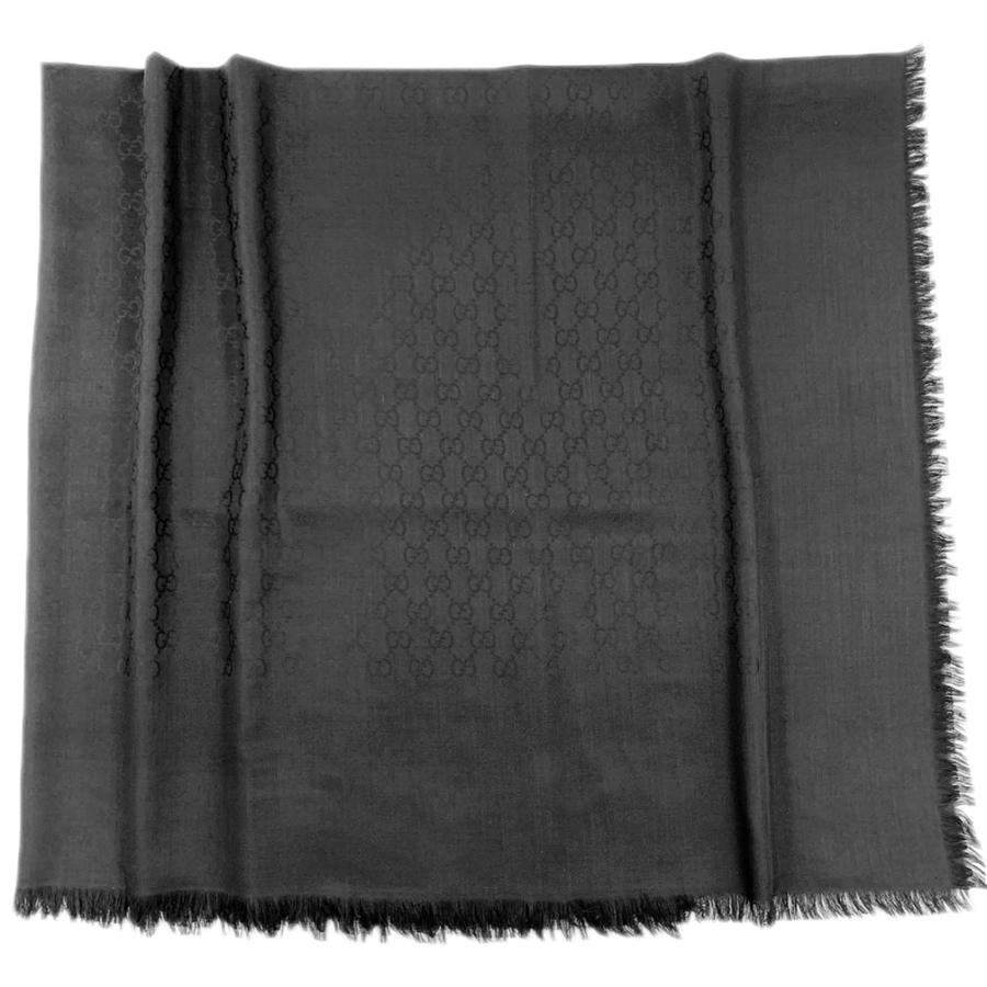 GG グッチ ショール GUCCI 大判 正方形 ストール ライト ウール シルク