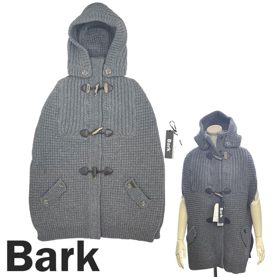 Bark ダッフルコート グレー ニット BARK（バーク） 新品 ポンチョ BARK 42bd9009 アウター ダッフル