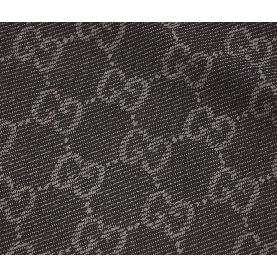 GG グッチ マフラー GUCCI ストール ウール100％ ブラック系 グレー系