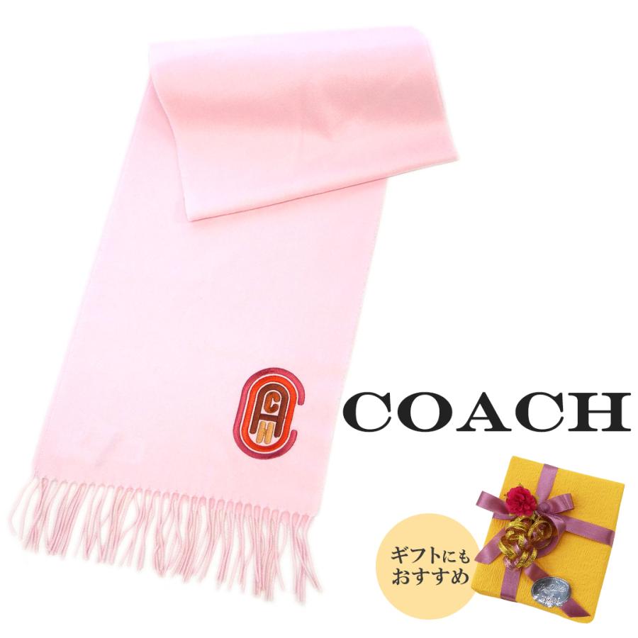 COACH（コーチ） マフラー 79755-LPK ロング フリンジ シグネチャー