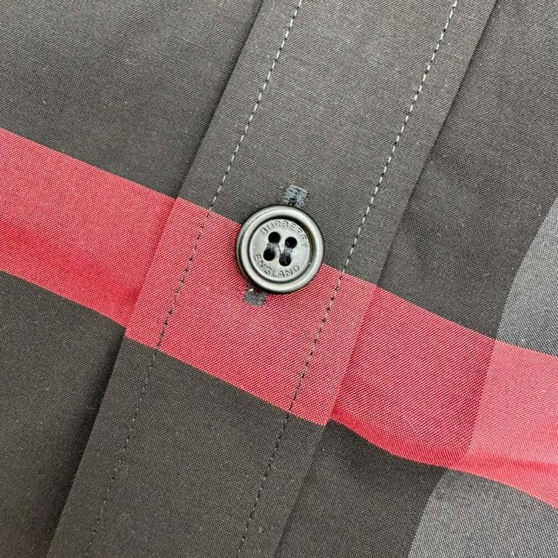 Burberry バーバリー　長袖シャツCharcoal-grey Lサイズ BURBERRY（バーバリー） 長袖レギュラーカラーシャツ SOMERTON グレー