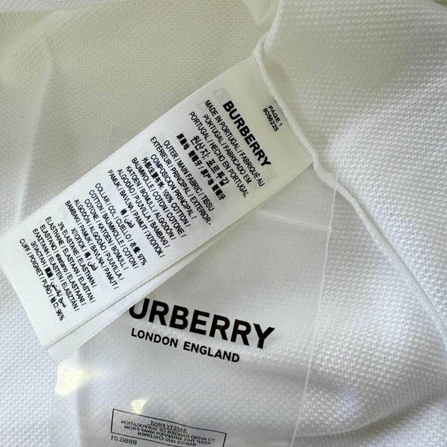 未使用 バーバリー ポロシャツ BURBERRY メンズ アパレル トップス 半袖 コットン 100％ ホワイト 白 XS SS 8056225