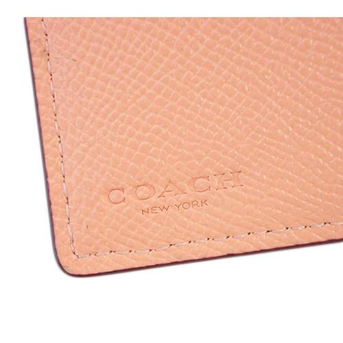 [3329]　未使用　＊コーチ＊　名刺入れ　カードケース　ピンク　87254 COACH（コーチ） 未使用 名刺入れ 87254-V5S9W マチ付き カードケース