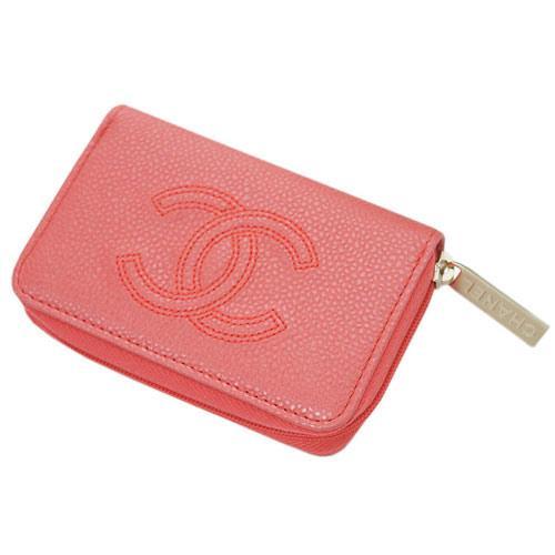 キャビアスキン 未使用 シャネル コインケース CHANEL 小銭入れ ジップ 