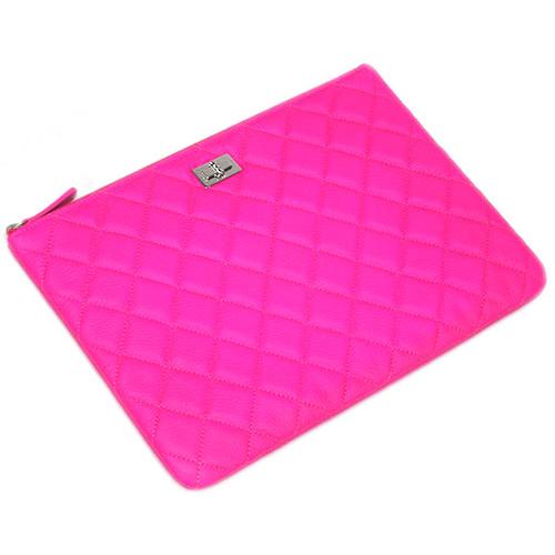 シャネル バッグ CHANEL A82725 クラッチバッグ セカンドバッグ マチなし スリム 薄型 2.55 ポーチ マトラッセ ピンク レディースの画像