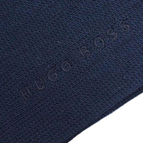 【美品】HUGO BOSS マフラー カシミヤ 100% ヒューゴボス 紺色 HUGO BOSS（ヒューゴ・ボス） マフラー メンズ フリンジ ウール 100
