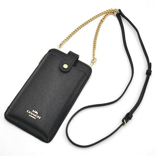 コーチ　スマホショルダー　スマホポーチ ブラック　c6884 COACH（コーチ） ポシェット スマホショルダー スマホポーチ
