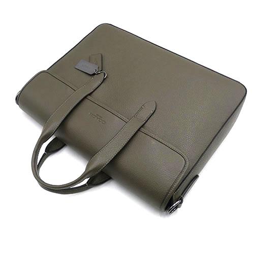 極美品 コーチ サリバン 2way ポートフォリオ ビジネス A4可 革 グレー COACH コーチ ビジネスバッグ シグネチャー サリバン