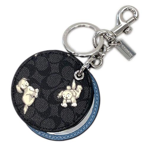 [COACH] ミラー付きキーホルダー バッグチャーム (犬) CC477 COACH] ミラー付きキーホルダー バッグチャーム (犬) CC477