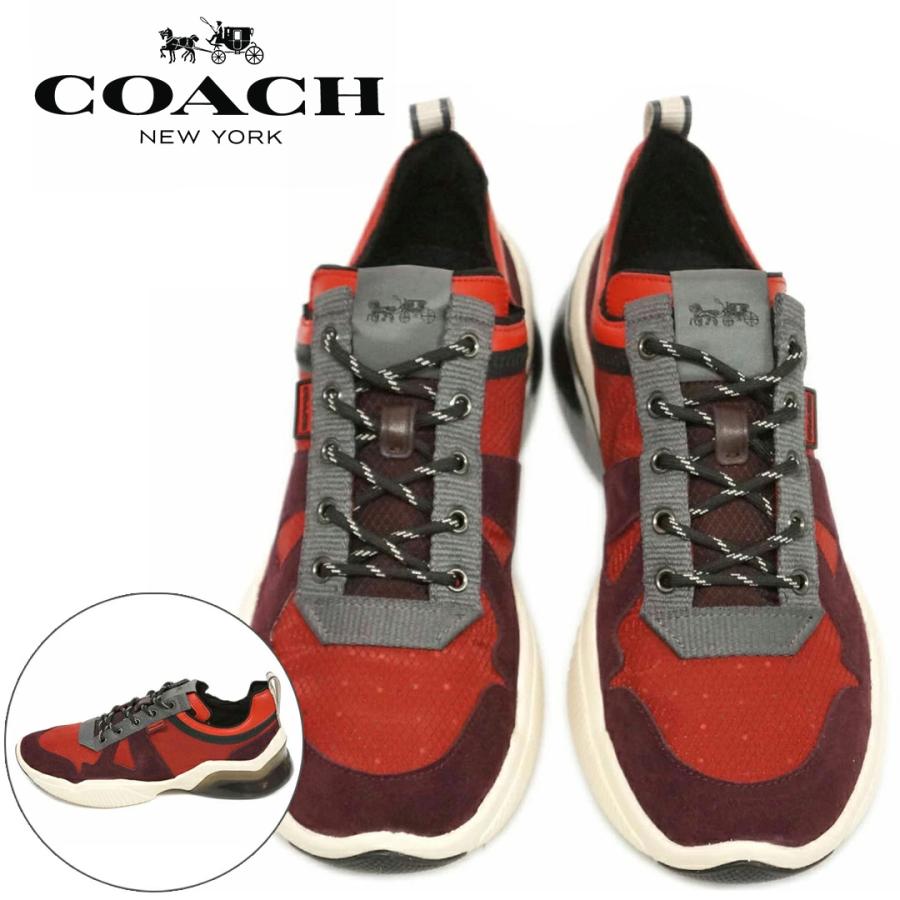 COACH（コーチ） スニーカー メンズ ミドルカット G4939-QD8 レッド 