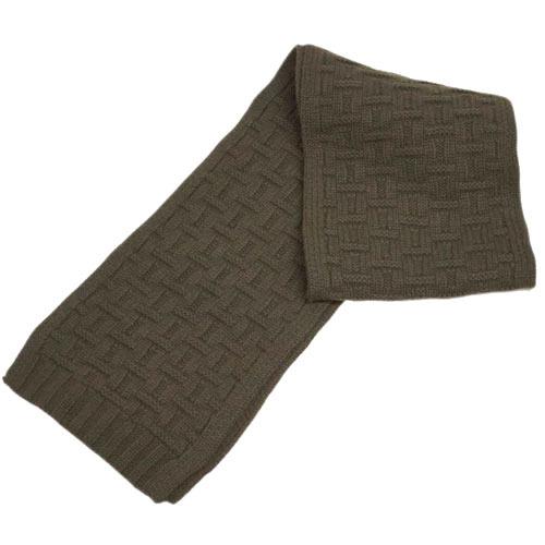 エルメス マフラー HERMES H393672TK4 ECHARPE 26×200 FLANEUR カシミア ニット 無地 カーキ ミリタリー グリーン レディース メンズの画像