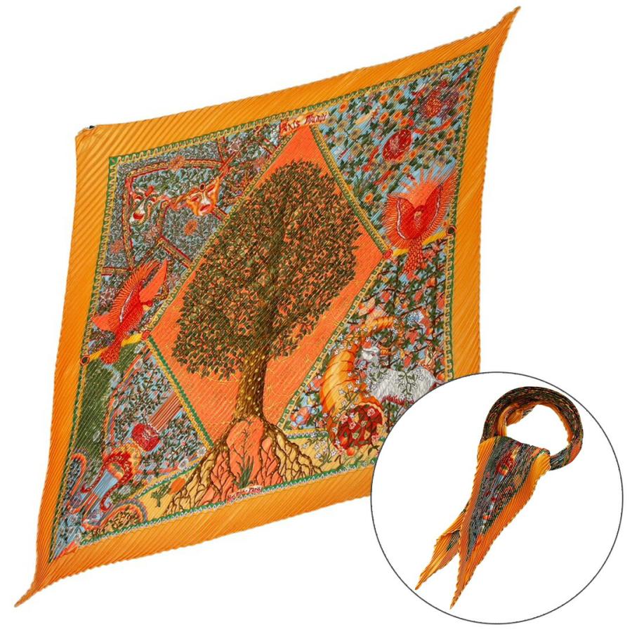HERMES（エルメス） 極美品 スカーフ プリーツ カレ プリーツスカーフ