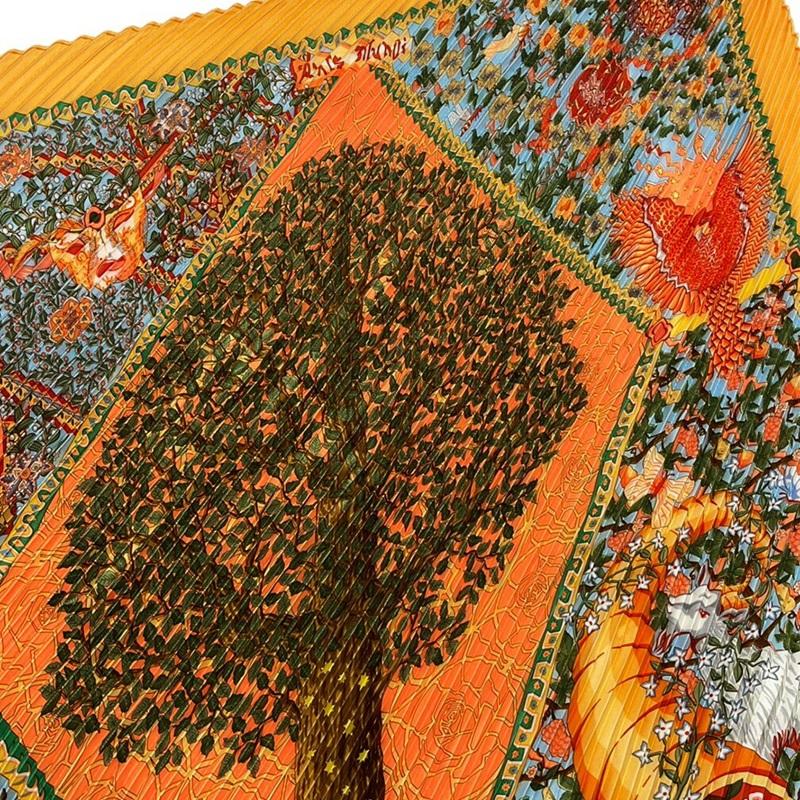 HERMES（エルメス） 極美品 スカーフ プリーツ カレ プリーツスカーフ