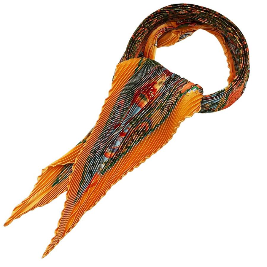 HERMES エルメス　プリーツ　スカーフ　ひし形　シルク HERMES（エルメス） スカーフ/プリーツカレ 大判 ショール スカーフ