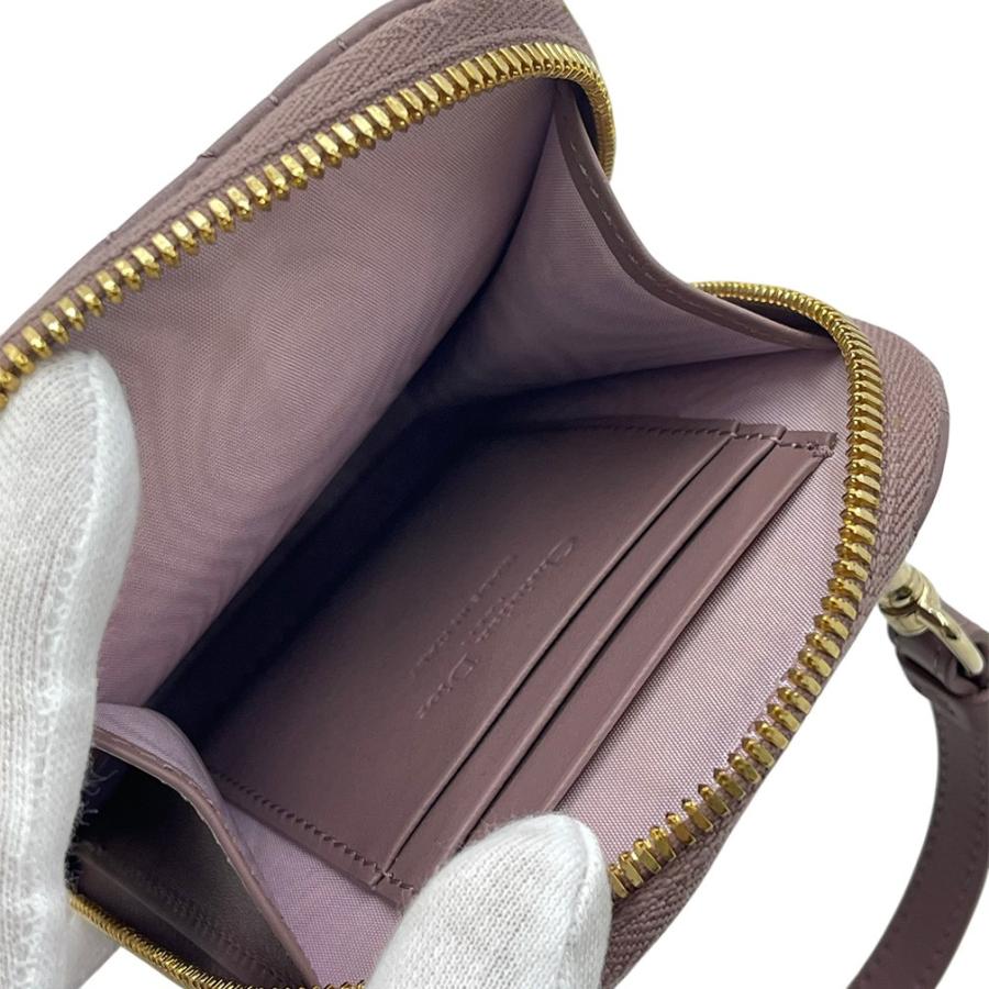 極美品☆Christian Dior クリスチャンディオール S0872ONMJ Lady Dior Call'in Dior フォンホルダー カナージュ ラムスキン スマホホルダー ショルダーバッグ ブラック 箱・保存袋付き イタリア製 レディース Christian Dior - 極美品☆Christian Dior クリスチャンディオール