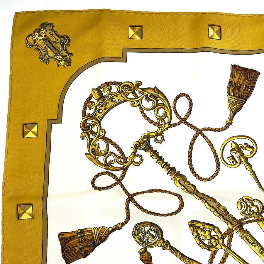 HERMES（エルメス） スカーフ カレ90 90cm シルク 100％ LES CLES THE