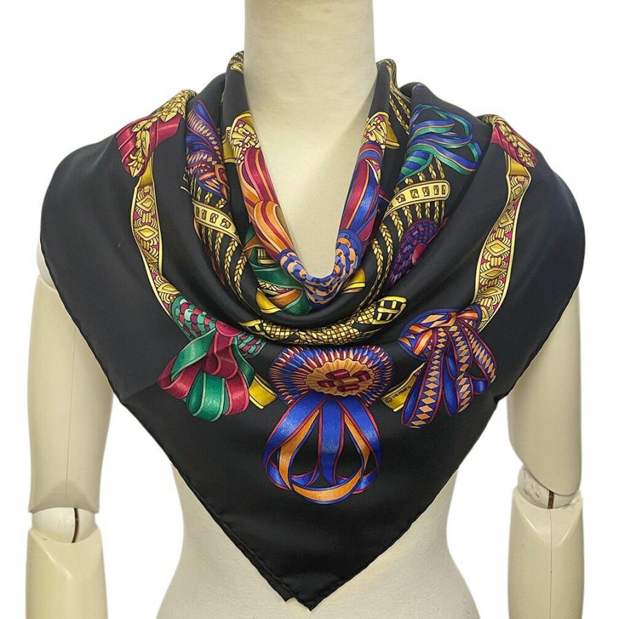 HERMES（エルメス） スカーフ カレ90 90cm シルク 100％ LES RUBANS DU