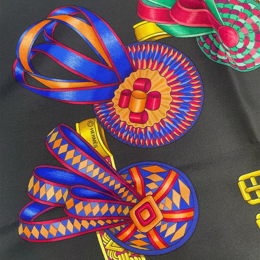 HERMES（エルメス） スカーフ カレ90 90cm シルク 100％ LES RUBANS DU