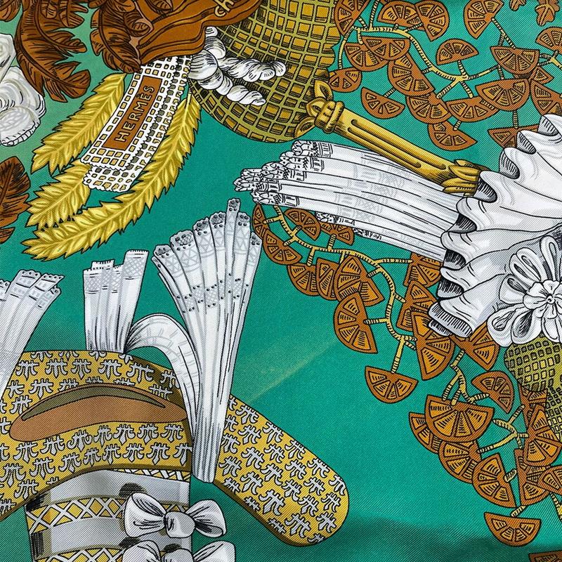HERMES（エルメス） スカーフ カレ90 90cm シルク 100％ chapeau 脱帽 