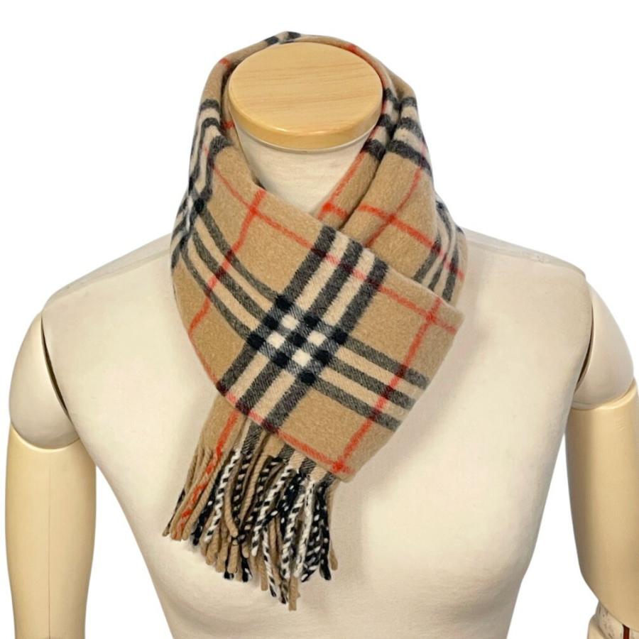 BURBERRY（バーバリー） マフラー バーバリーチェック フリンジ ピュア