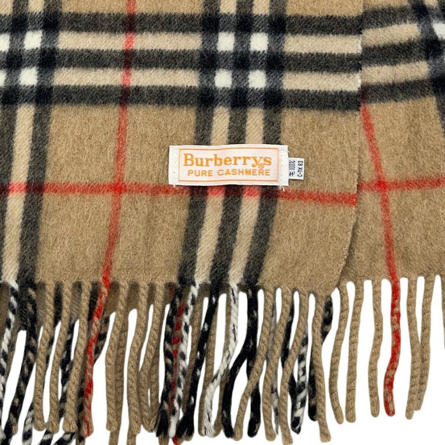 BURBERRY（バーバリー） マフラー バーバリーチェック フリンジ ピュア