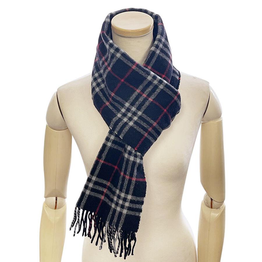 希少色 BURBERRY バーバリー ラムウール チェック柄 長め マフラー BURBERRY（バーバリー） マフラー バーバリーチェック ラムウール