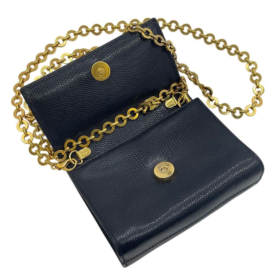 Salvatore Ferragamo フェラガモ AQ213202 ショルダーバッグ ヴァラ チェーン ブラック/ゴールド レザー レディース FERRAGAMO（フェラガモ） ショルダーバッグ バッグ AQ-213202 ヴァラ