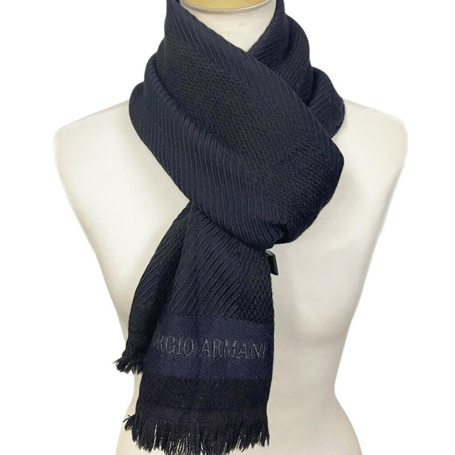 GIORGIO ARMANI アルマーニ マフラー ジョルジオアルマーニ ウール100