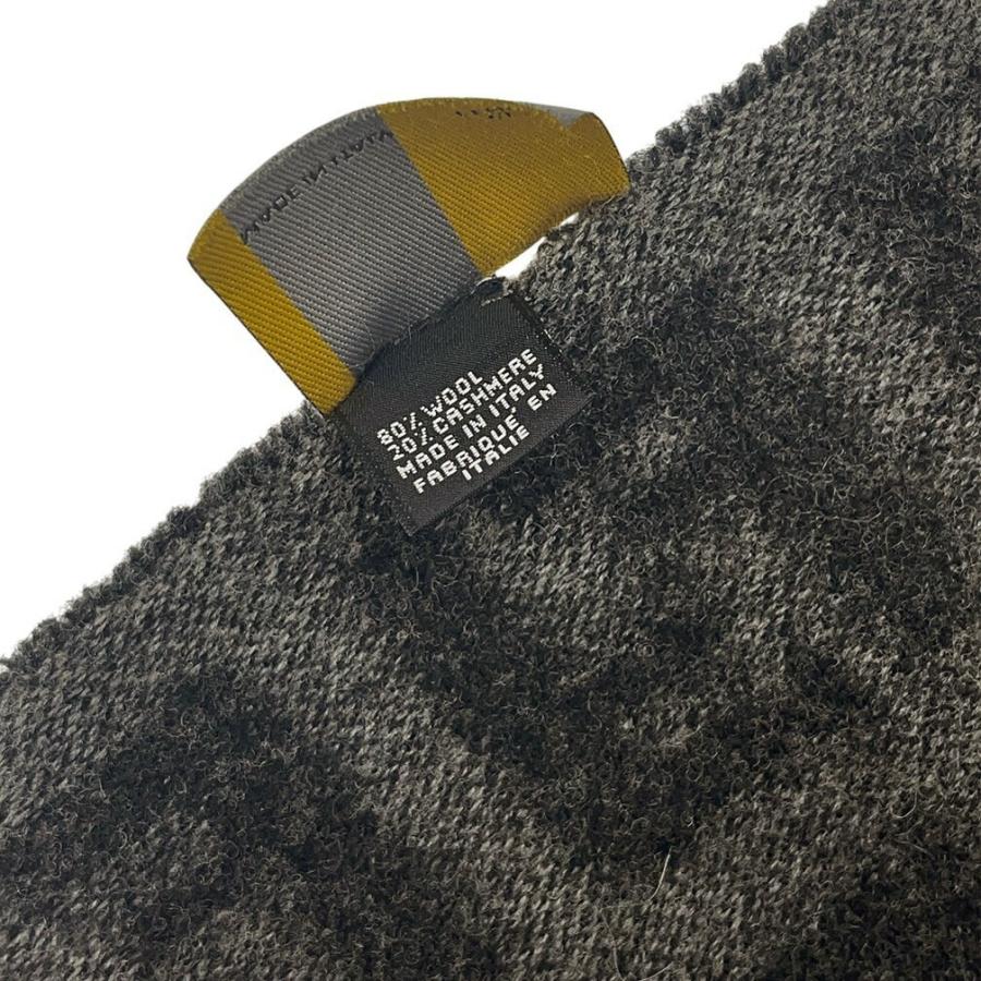 FENDI（フェンディ） マフラー ズッカ柄 フリンジマフラー ウール