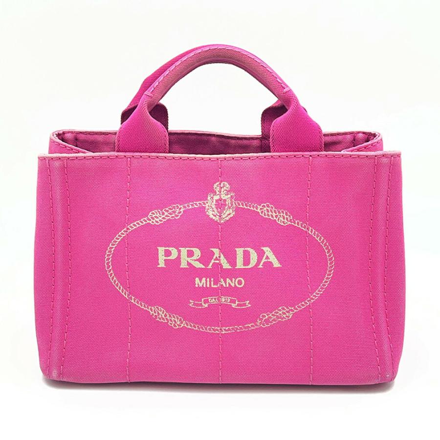 PRADA カナパ フューシャピンク ♡ʕ•ᴥ•ʔ♡ミニトート 値下げ▽ PRADA