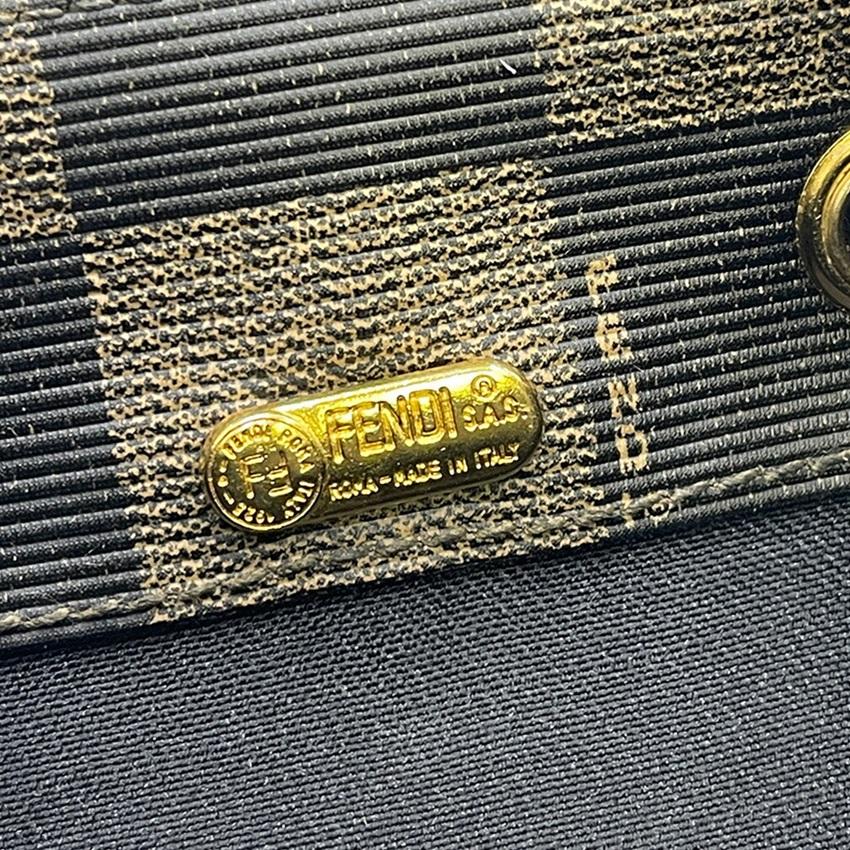 FENDI（フェンディ） リュック バッグ ペカン 市松模様 ブラウン ミニ